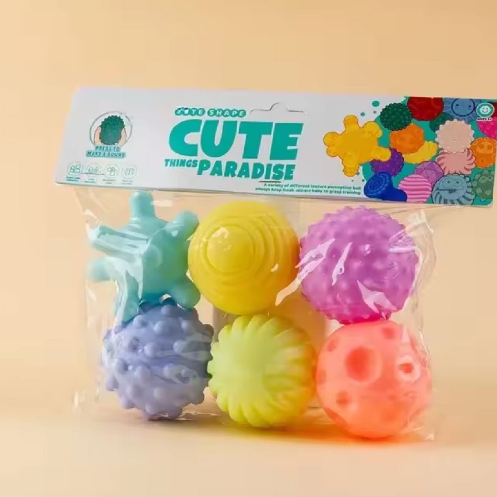 Baby Puzzle Soft Rubber Hand Grip Ball - Image 2