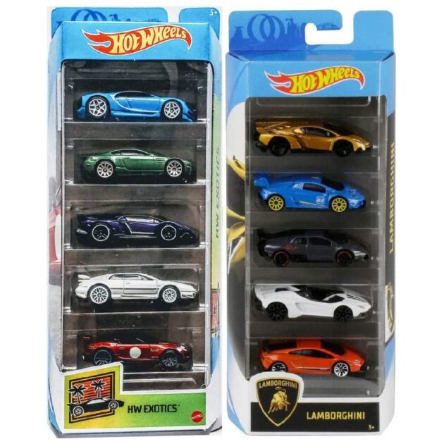 Hot Wheels Pack of 5 Mini Car Vehicles for Kids