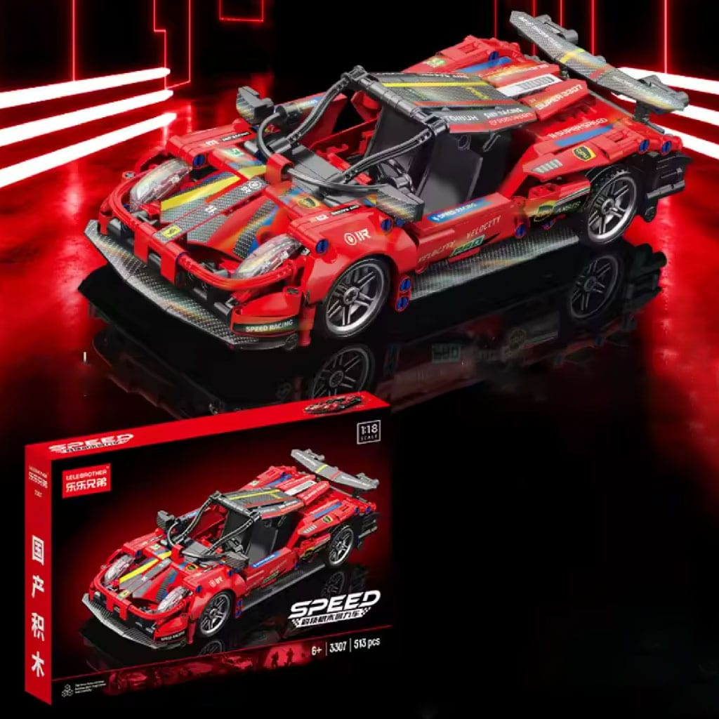 Lego Brothers Building Blocks Children's Educational Assembly Pull Back Car Toy - Image 3