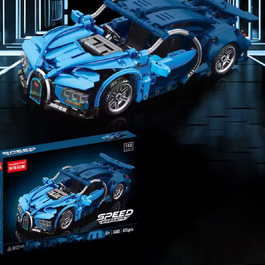Lego Brothers Building Blocks Children's Educational Assembly Pull Back Car Toy - Image 2