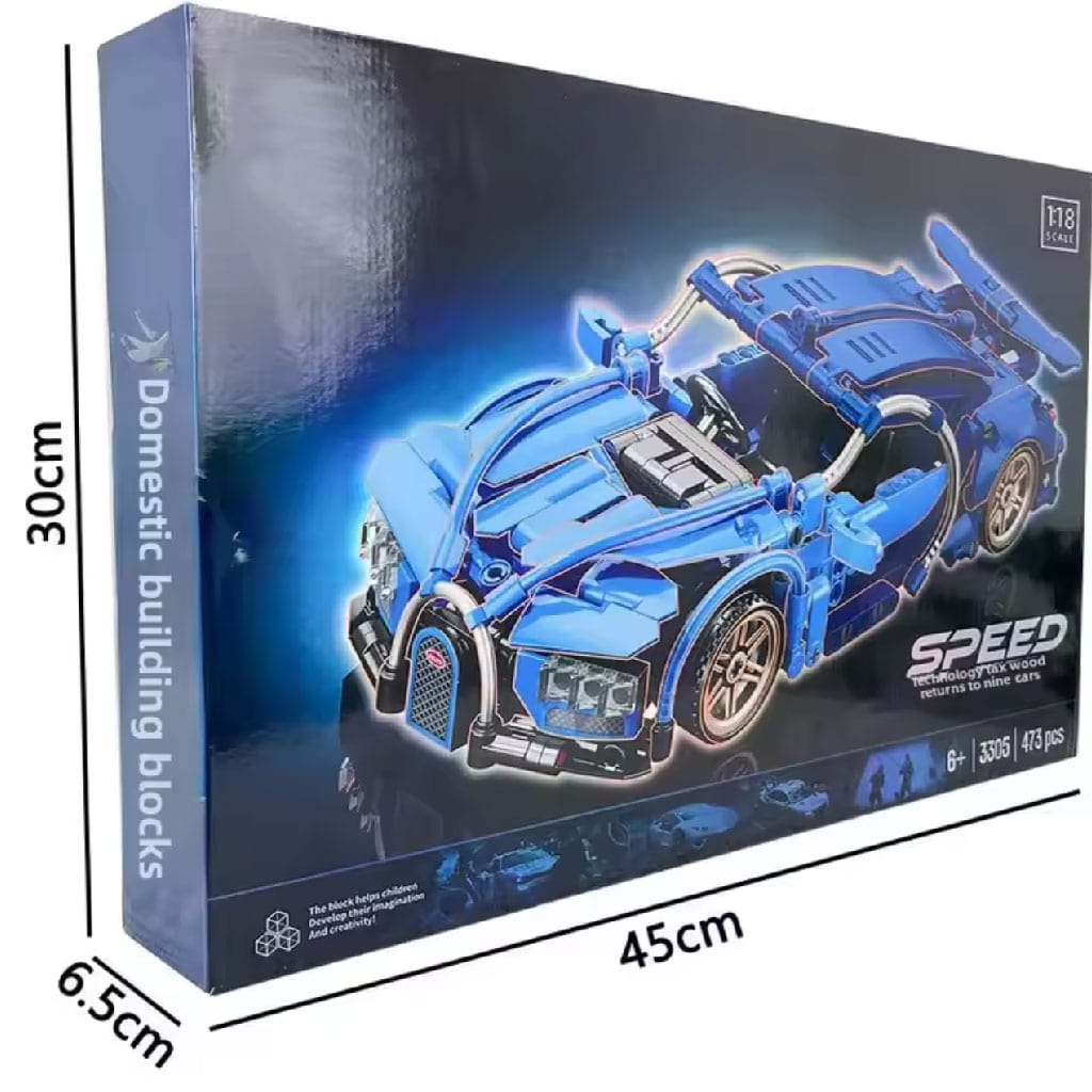 Lego Brothers Building Blocks Children's Educational Assembly Pull Back Car Toy