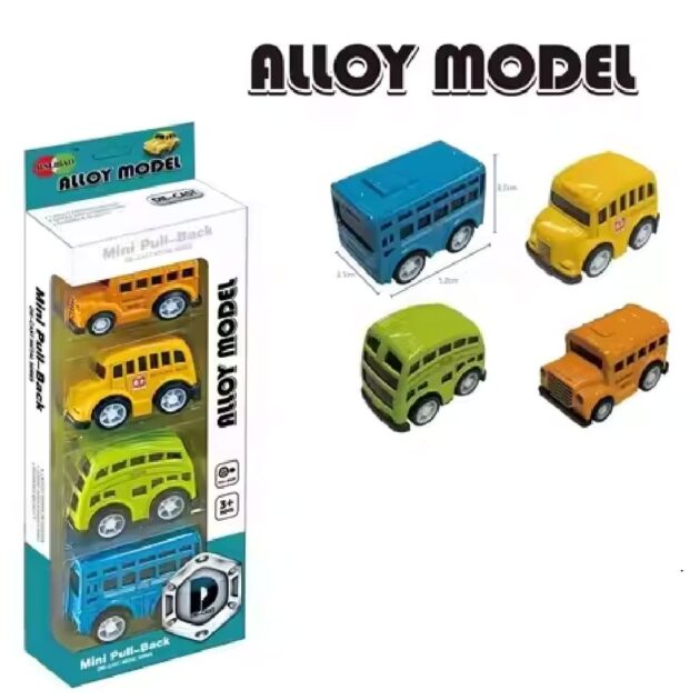 Pack of 4 Alloy Model Cars Toy Metal Toy Car