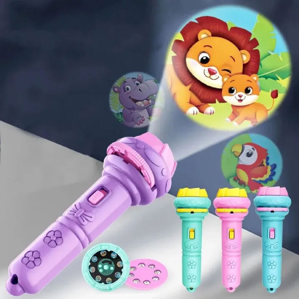 Baby Flashlight Projector Torch Lamp Early Learning Projection Flight Light Toy