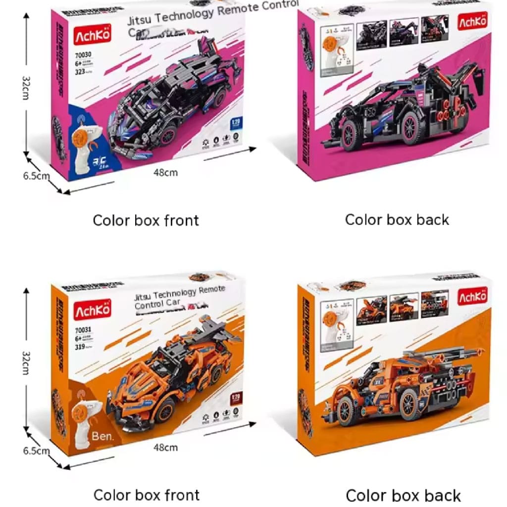 Technical Sport Car Building Blocks Racing Remote Control High Tech Vehicle Model Bricks