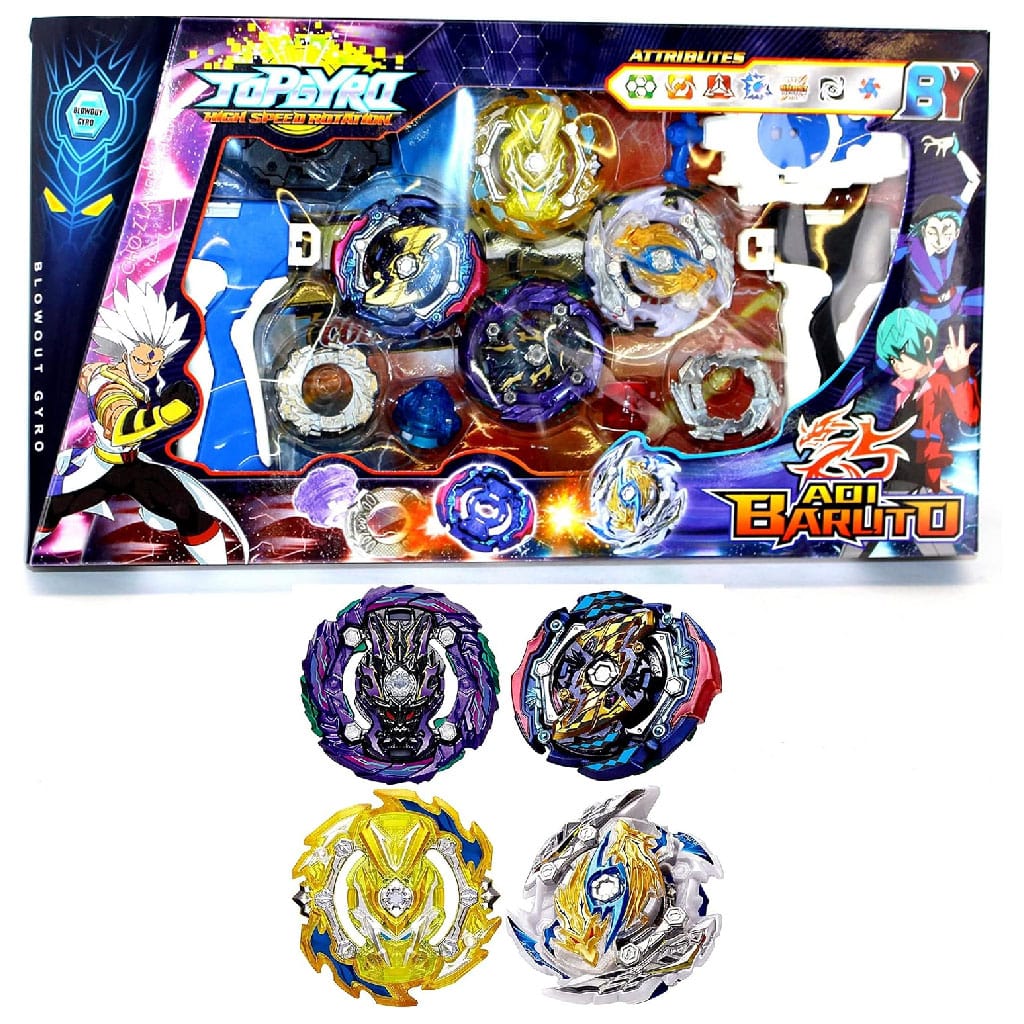 Topgyro 02 Set of 4 Spinning Tops for Burst Evolution Rise GT Arena - Image 3