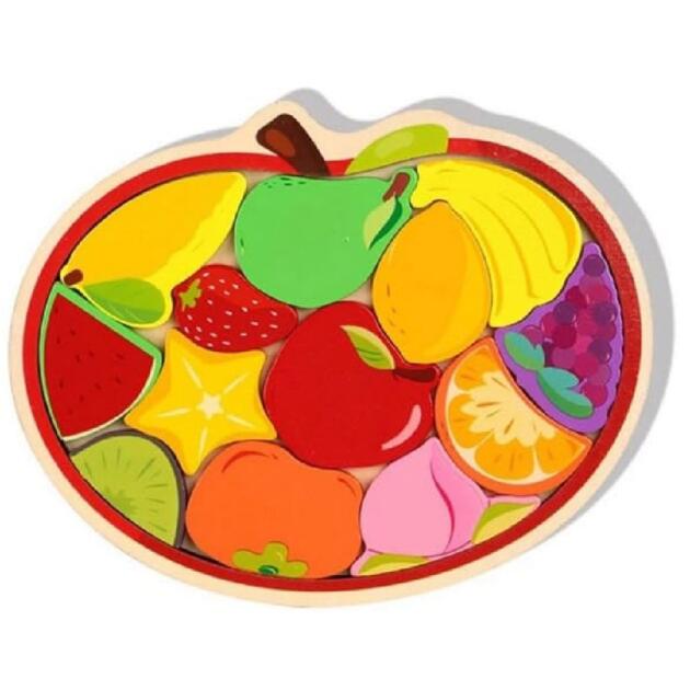 Wooden Fruits Chunkey Apple Tary