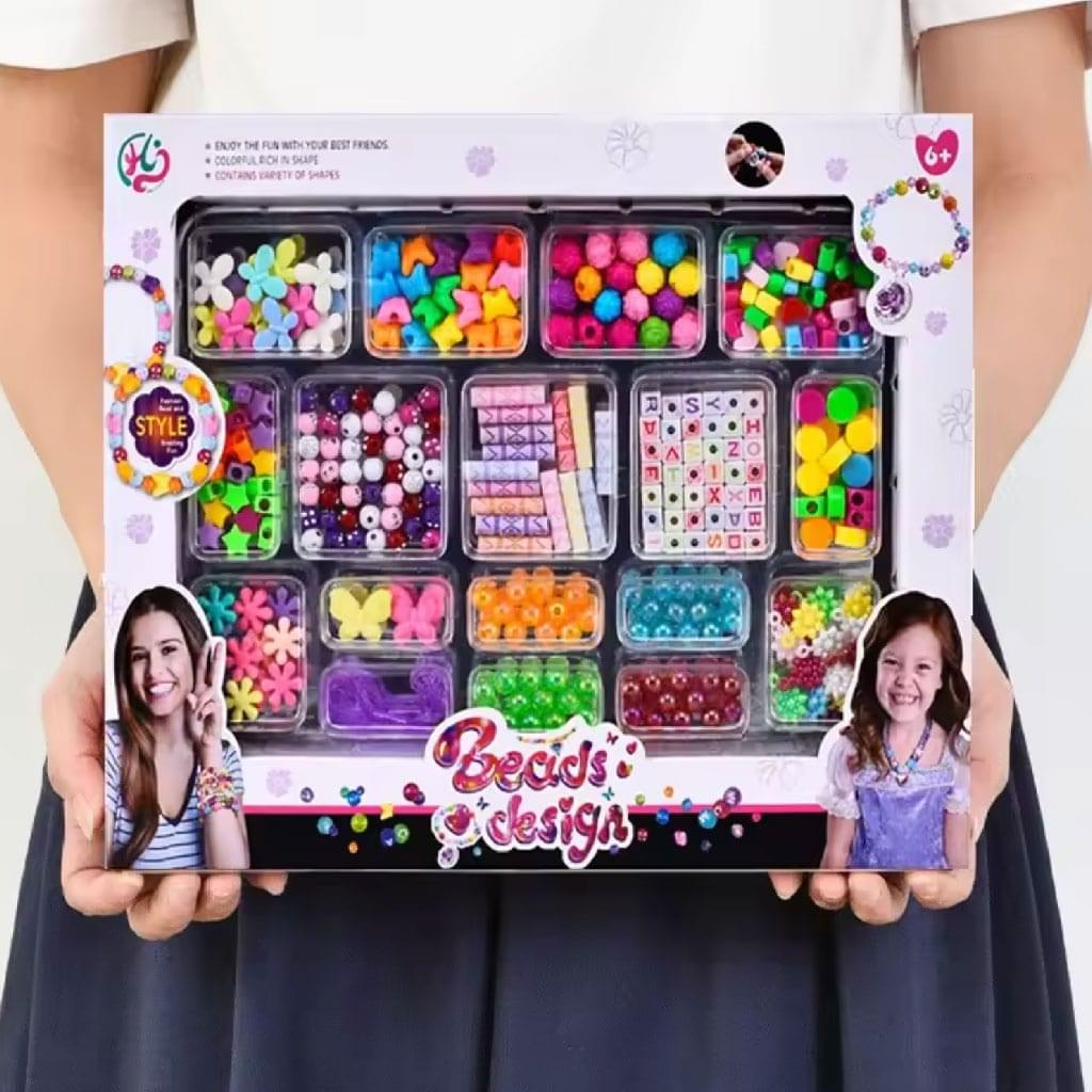 Bead Set Jewelry Making Kit for Kids Girl Pearl Beads for Bracelets - Image 2