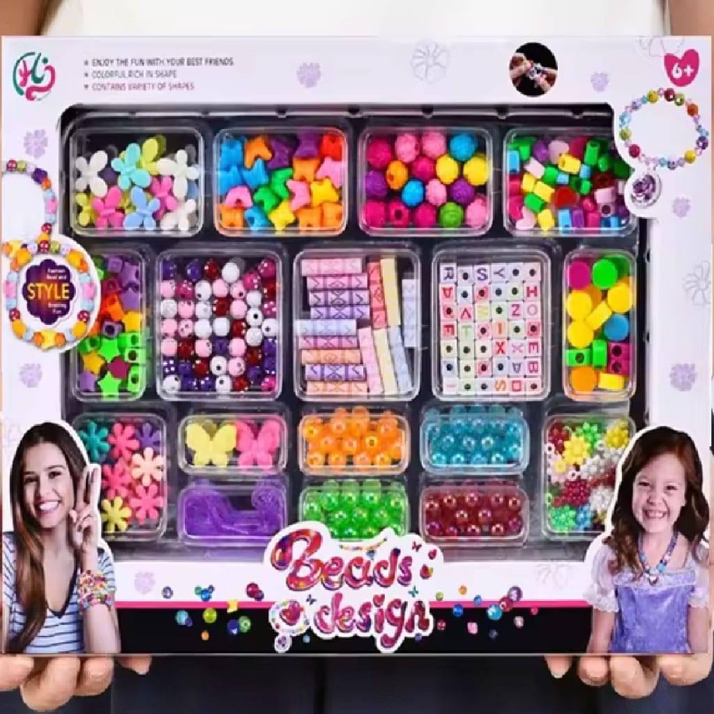 Bead Set Jewelry Making Kit for Kids Girl Pearl Beads for Bracelets